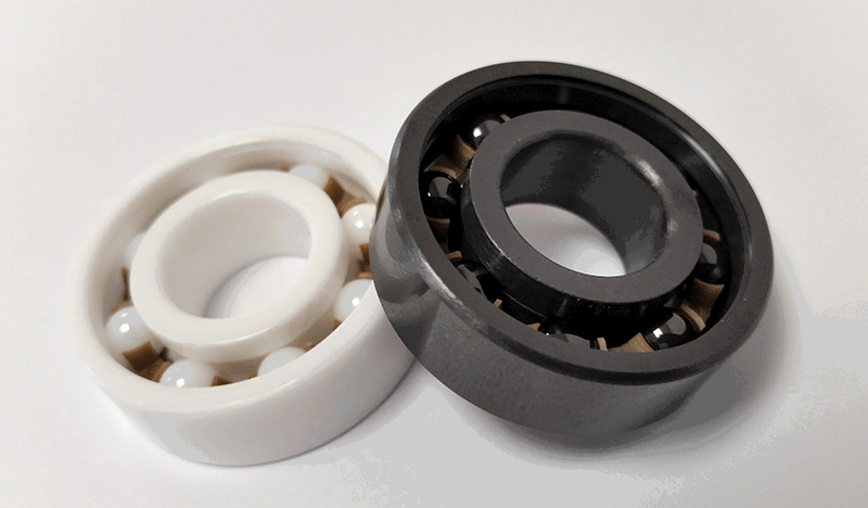 Two ceramic bearings